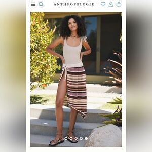Anthropologie Crochet Wrap Skirt or Beach Cover Up OS New!